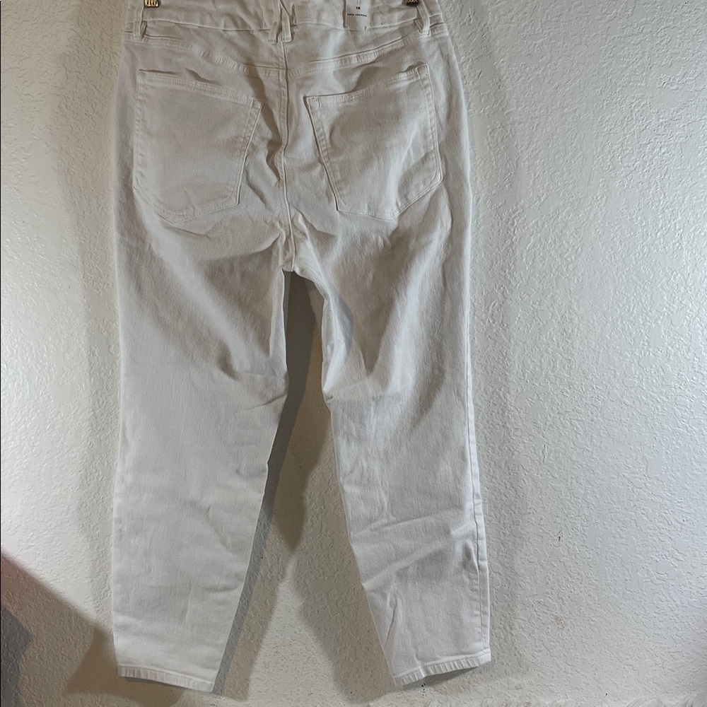GOOD AMERICAN Good Petite Skinny Skinny White Jeans Size 15 - Picture 5 of 11